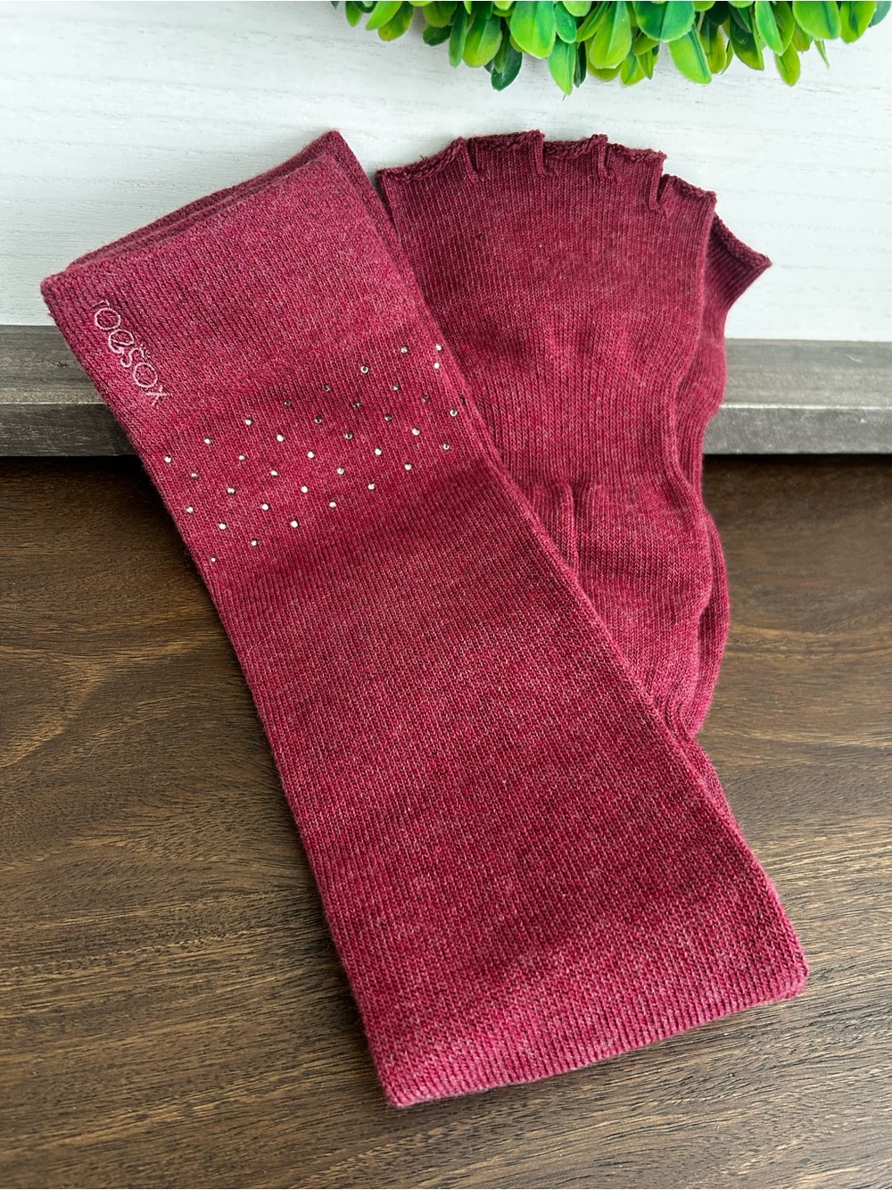 Pilates Toesox Half Toe Scrunch Knee High Grip Pilates Socks NWOT